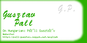 gusztav pall business card